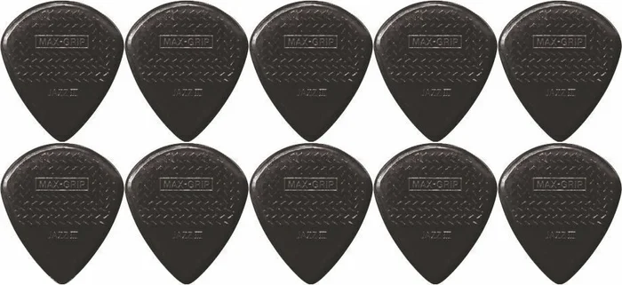 10 x Jim Dunlop Max Grip Jazz 3 Black Stiffo Gauge Guitar Picks Jazz III