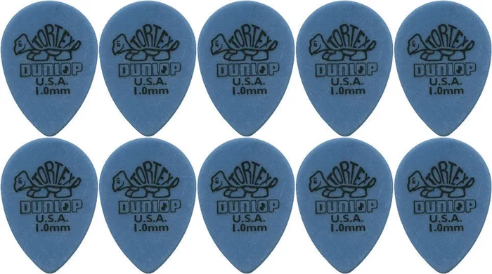 10 x Jim Dunlop Tortex Small Tear Drop 1.0MM Gauge Guitar Picks 423R