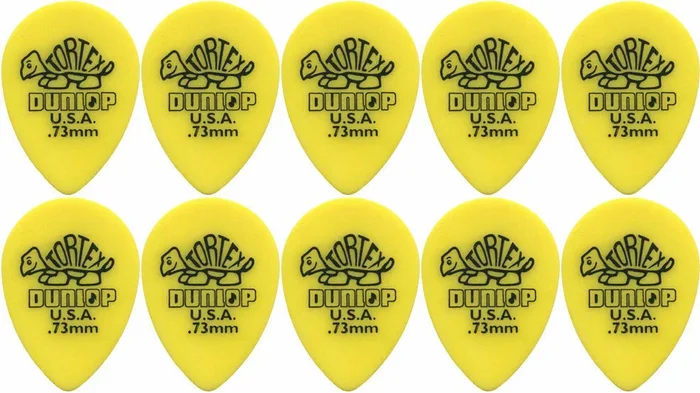 10 x Jim Dunlop Tortex Small Tear Drop .73MM Gauge Guitar Picks 423R