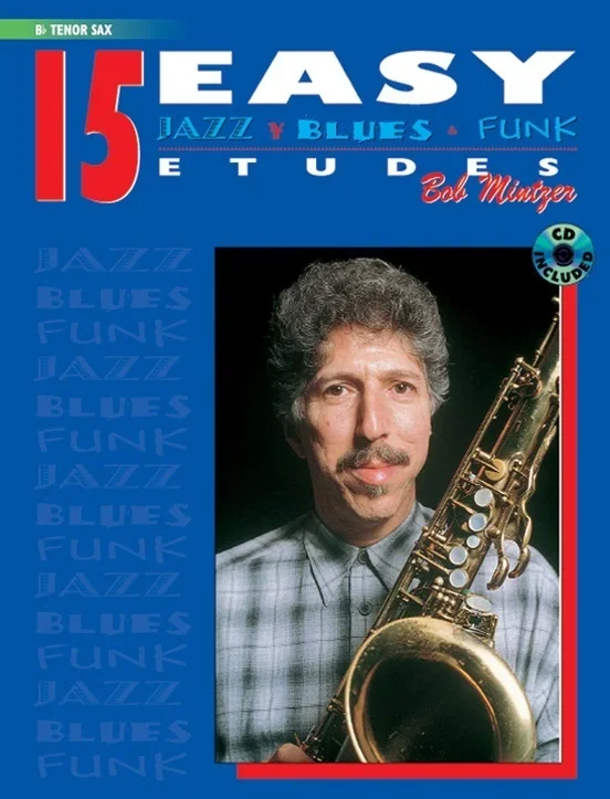 15 Easy Jazz Blues & Funk Etudes Tenor Sax Book/CD