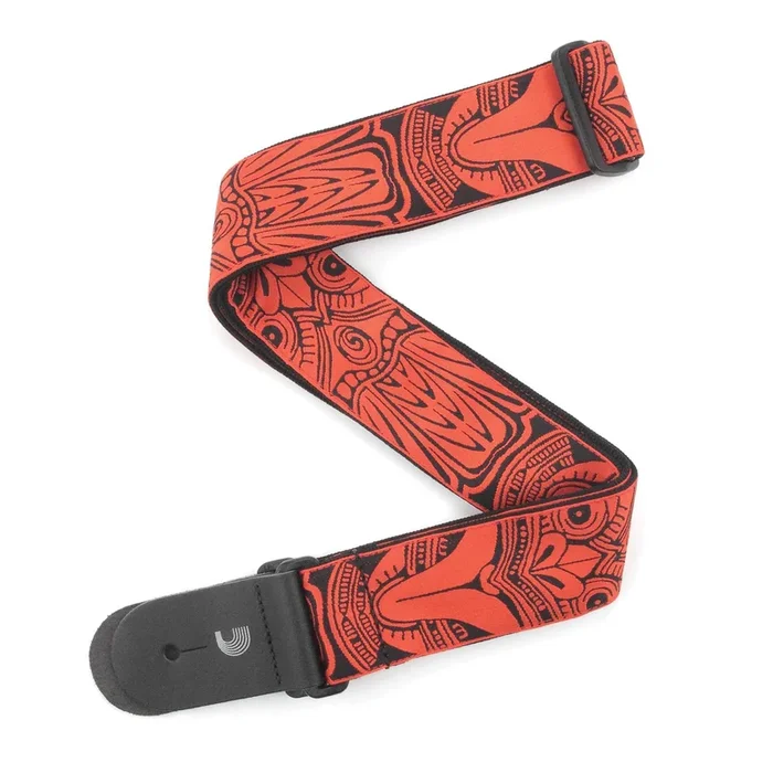 2 Inch Guitar Strap, Tiki Mask – Red, by D’Addario