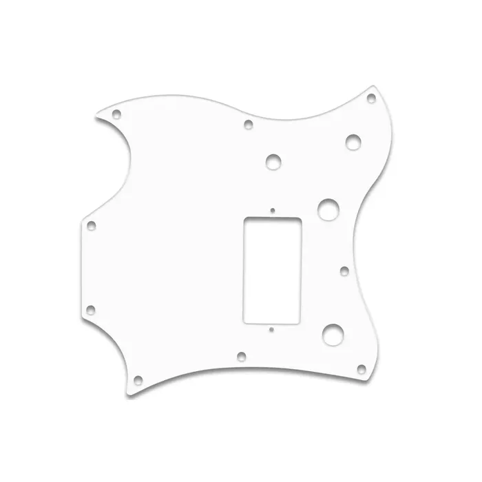 2011 Gibson Sg Melody Maker – Thin Shiny White .060″ / 1.52mm Thickness, No Bevelled Edge