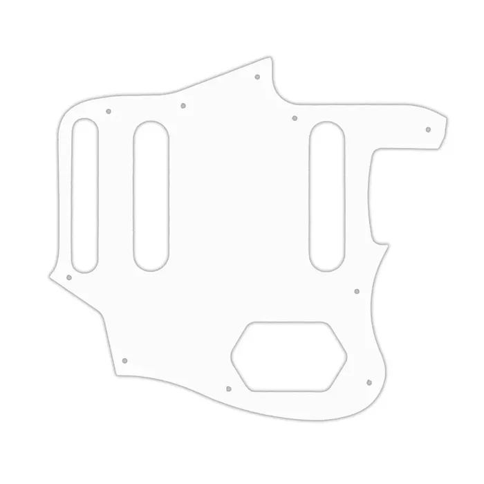 2015-2018 Made In Mexico Classic Series 60s Jaguar Lacquer – Solid Shiny White .090″ / 2.29mm thick, with bevelled edge