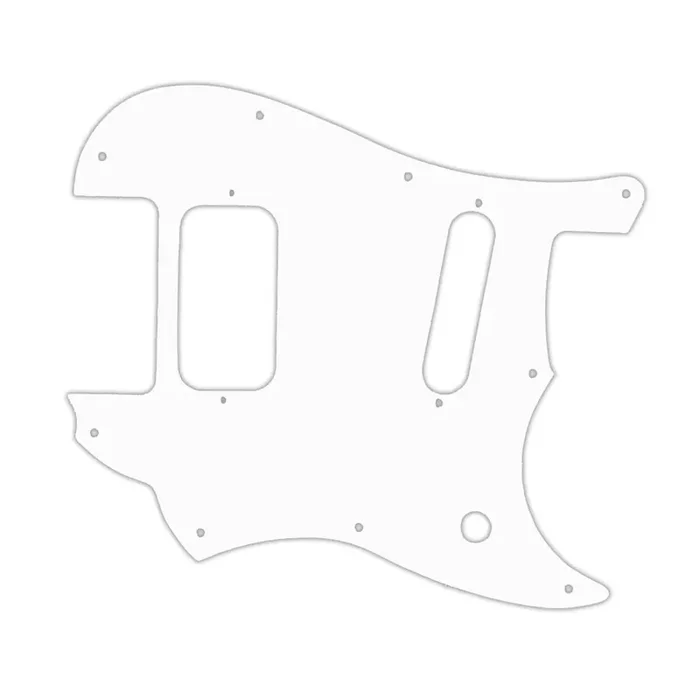 2016-2019 Made In Mexico Duo-Sonic Offset HS – Custom Designed For Kurt Cobain Mustang Modification – Solid Shiny White .090″ / 2.29mm thick, with bevelled edge