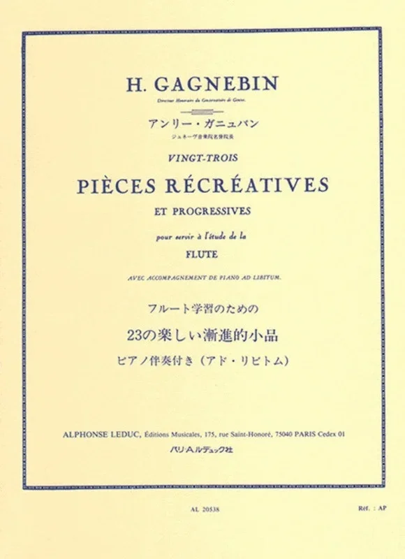 23 Pieces Recreatives Et Progressives For Flute (Softcover Book)