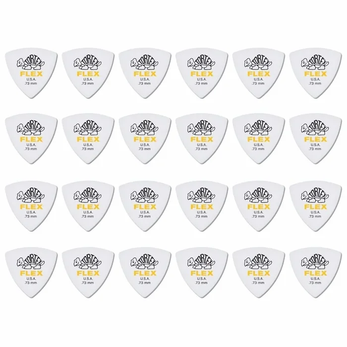 24 x Jim Dunlop Tortex Triangle FLEX 0.73MM Gauge Guitar Picks 456R