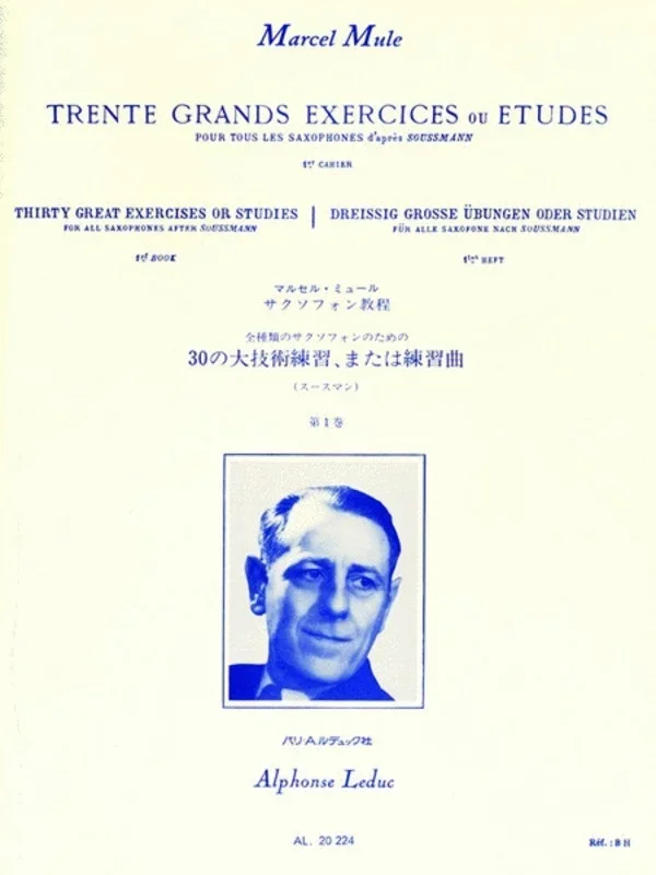 30 Grands Exercises Ou Etudes Sax Solo (Softcover Book)