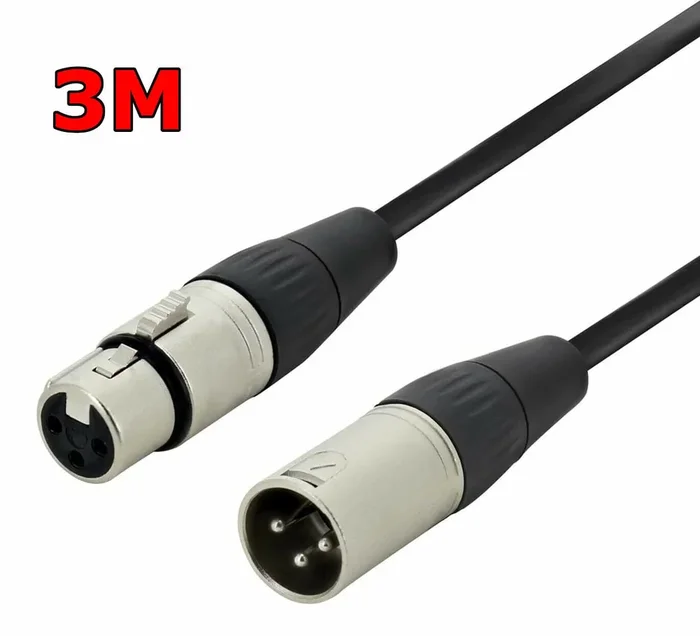 3m XLR Microphone Mic Cable Balanced XLR Lead