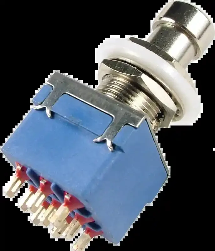 3PDT, Footswitch – Blue, latching-type