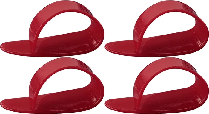 4 x Jim Dunlop Red Delrin Medium Gauge Thumbpicks 9051R Thumb Picks