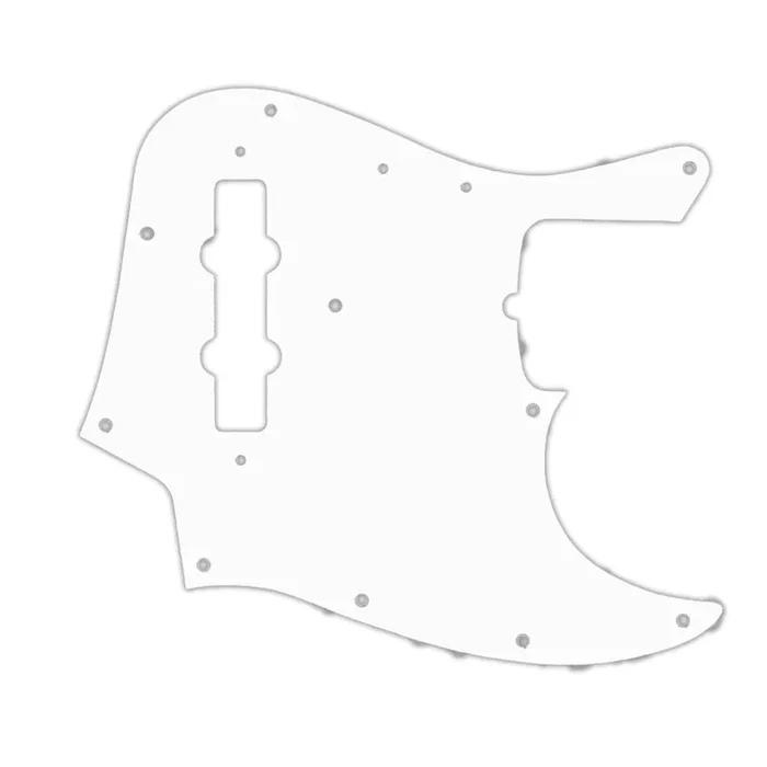 50th Anniversary Jazz Bass – Solid Shiny White .090″ / 2.29mm thick, with bevelled edge