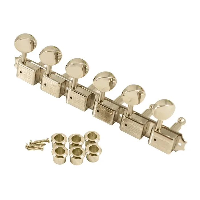 6 On A Plate Nickel with Metal Buttons – Double Row Kluson Stamp Tuning Machines