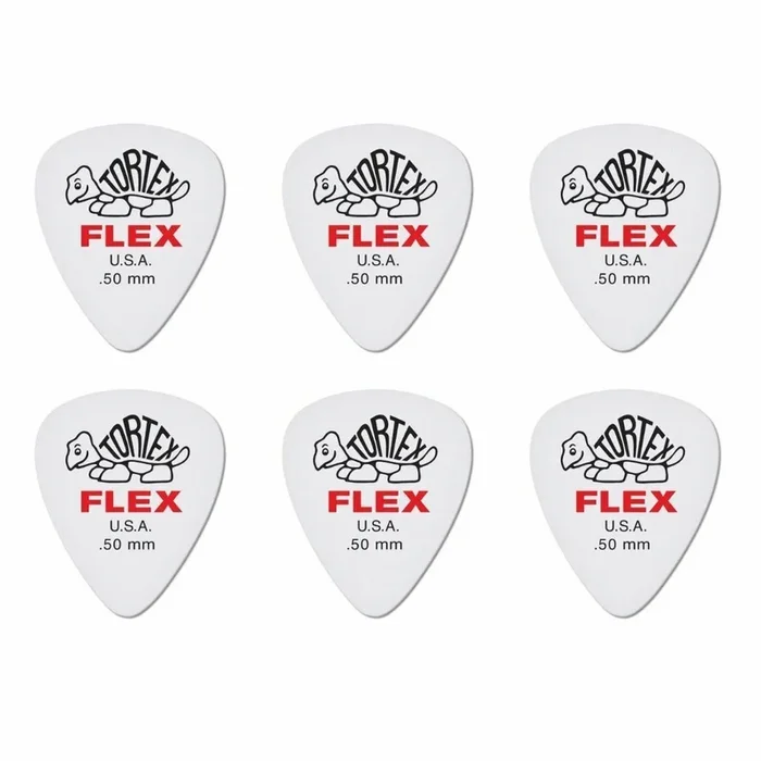 6 x Dunlop Tortex FLEX 0.50MM Gauge Guitar Picks 428R Plectrums