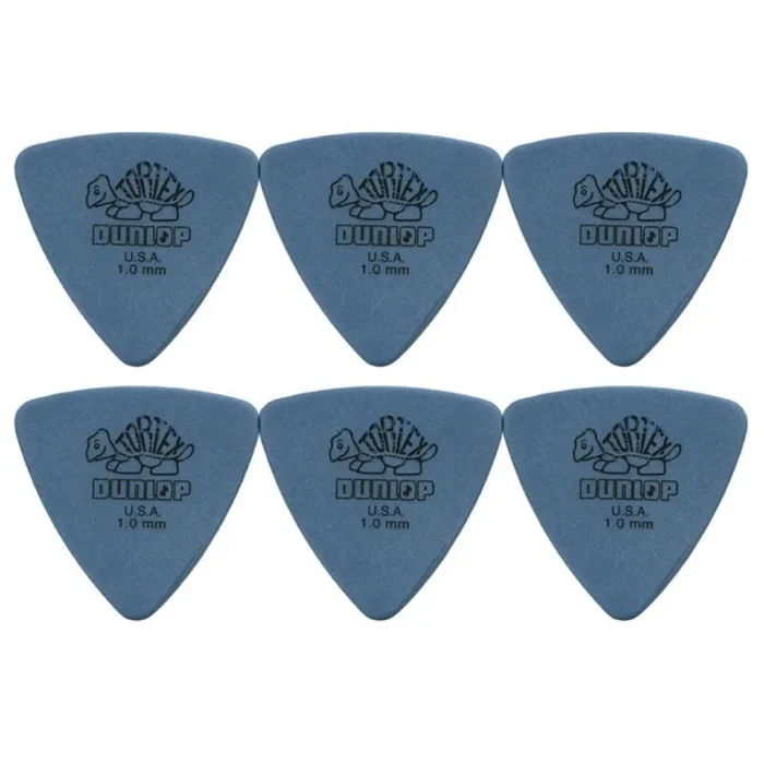 6 x Dunlop Tortex Triangle 1.0MM Gauge Guitar Picks 431R Plectrums