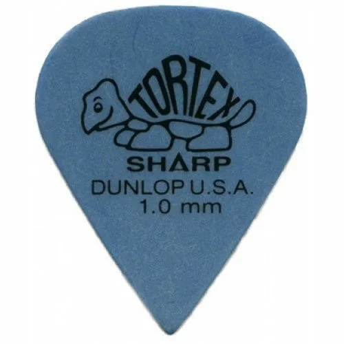 6 x Jim Dunlop Tortex Sharp 1.00mm Gauge Guitar Picks 412R USA Free Post