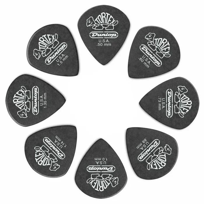 8 x Jim Dunlop Tortex Jazz 3 Pitch Black Variety Guitar Picks III 482R