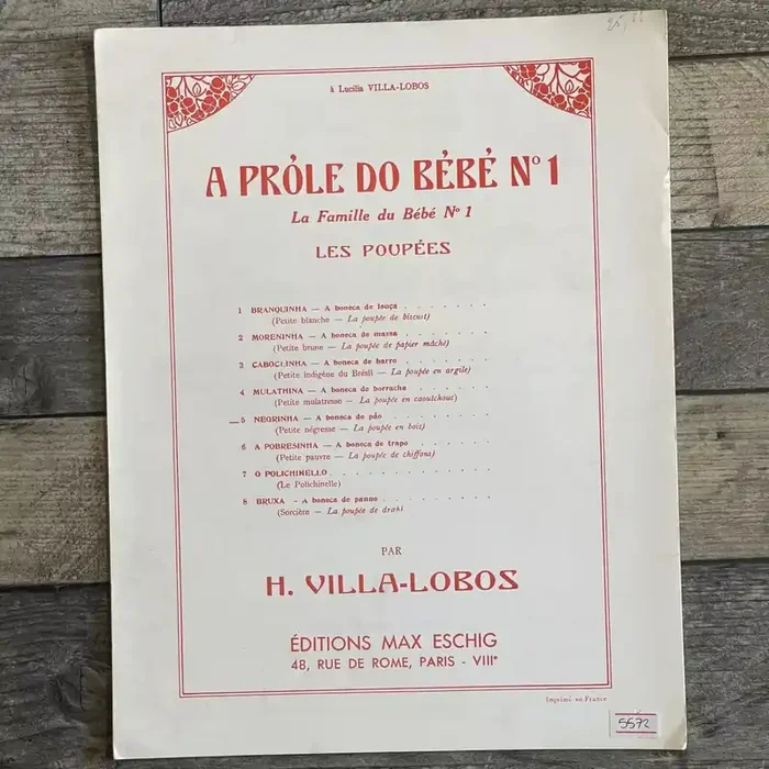 A Prole Do Bebe Number 1 La Famille Du Bebe Number 1 for Piano (Single Sheet)