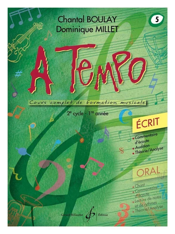 A Tempo (partie écrit) – Volume 5 (2nd cycle, 1st year)