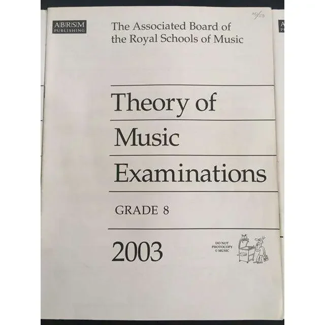 ABRSM Music Theory Past Exams 2003
