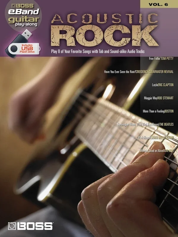Acoustic Rock Eband Guitar Play Along V6 Book Usb (Softcover Book/USB)