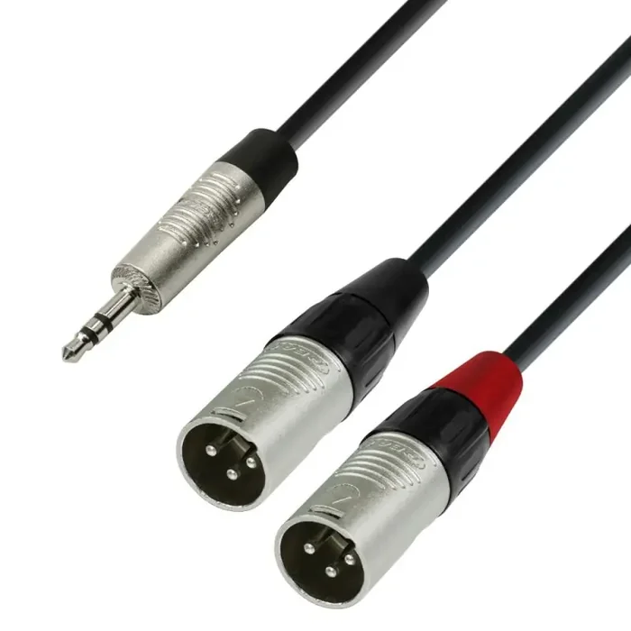 Adam Hall Audio Cable REAN 3.5 mm Jack stereo to 2 x XLR male 3m