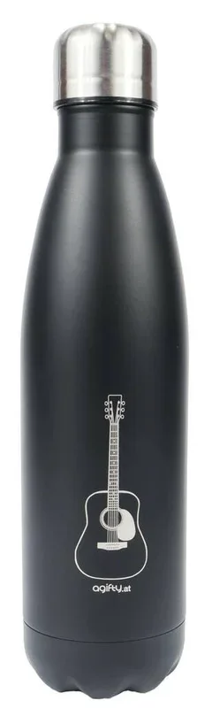 Agifty Thermo Drink Bottle: Acoustic Guitar