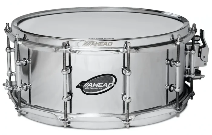Ahead 13” X 6′ Chrome On Brass Snare Drum W/Dunnett Strainer