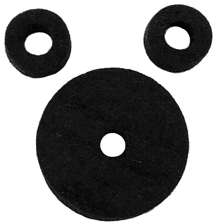 Ahead Black Wool Cymbal Felts Hi-Hat Pack