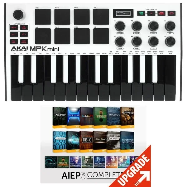 AKAI Professional MPK Mini MK3 White – AIEP3 Bdl