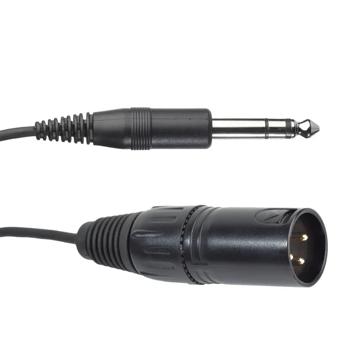 AKG MKHSDST Coiled Cable for HSD171/271 Headsets, 1.8-2.5m Length, XLR Male to 6.5mm Stereo Jack, No Phantom Power Required