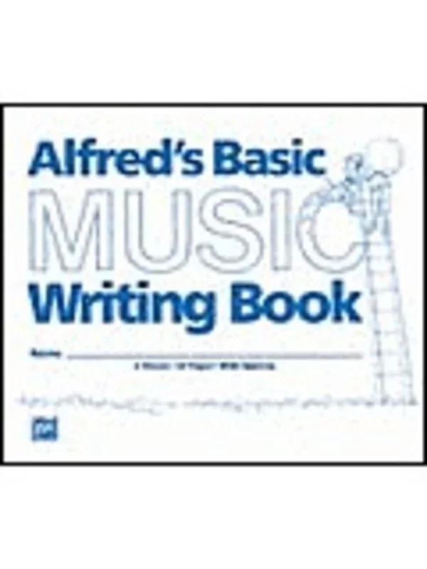 Alfred’s Basic Piano Music Writing Book Wide Line Staves 8X6 24Pp Book