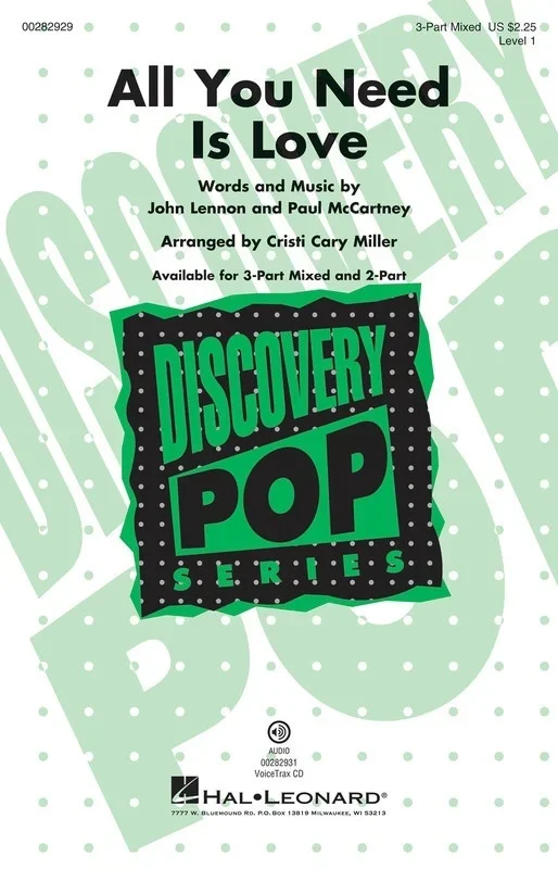 All You Need Is Love 3 Part Mixed (Octavo)