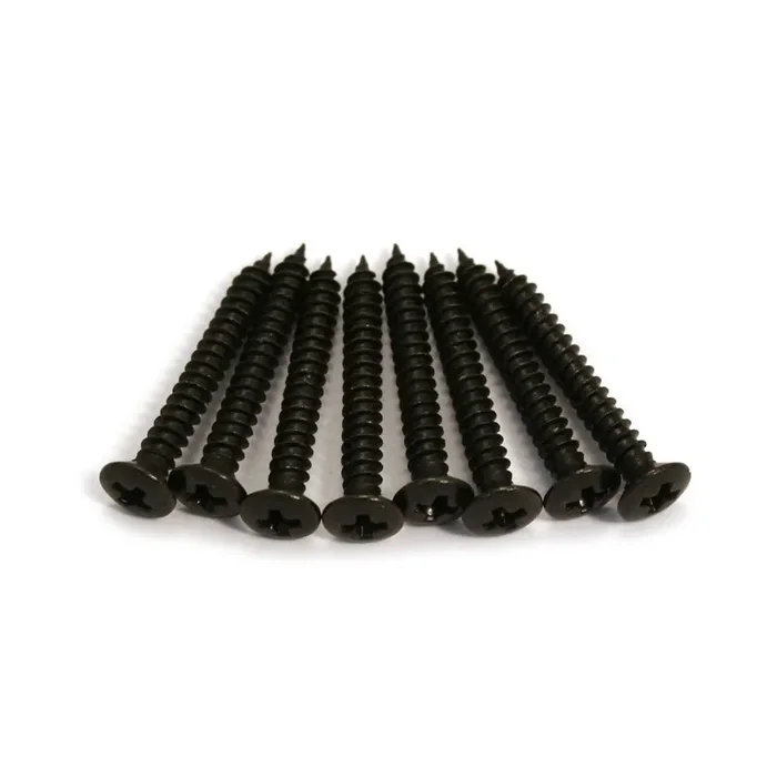 AllParts GS-0008-003 Humbucker Pickup Surround Screws, Long, Black, 8-Pack