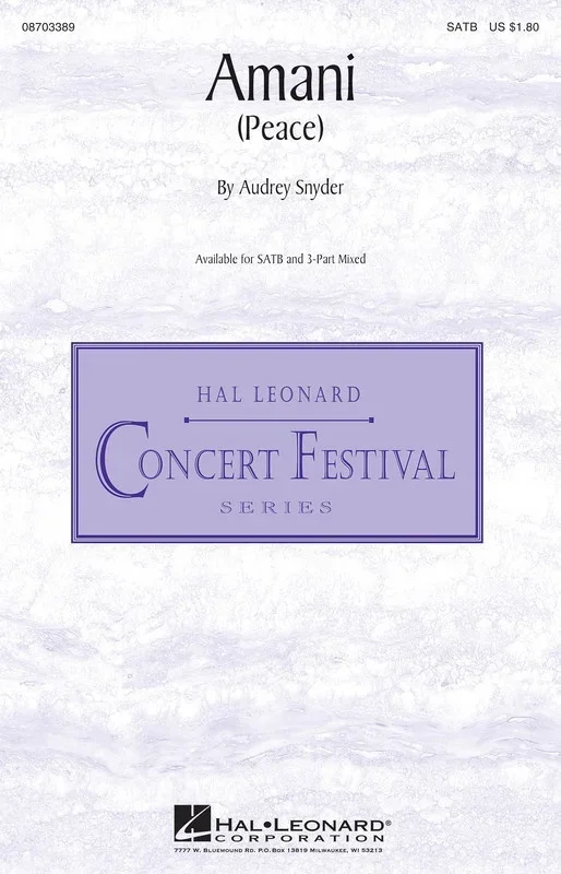 Amani (Peace) SATB (Octavo)