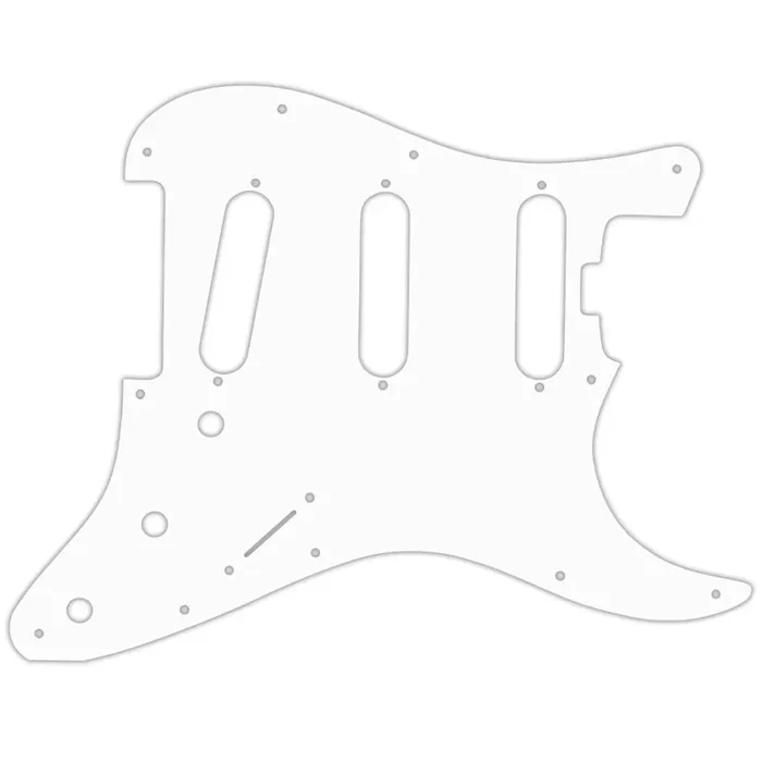 American Elite Stratocaster SSS – Thin Shiny White .060″ / 1.52mm Thickness, No Bevelled Edge