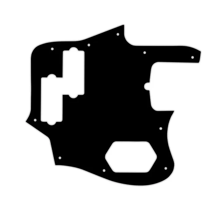 American Standard Jaguar Bass – Thin Shiny Black .060″ / 1.52mm Thickness, No Bevelled Edge