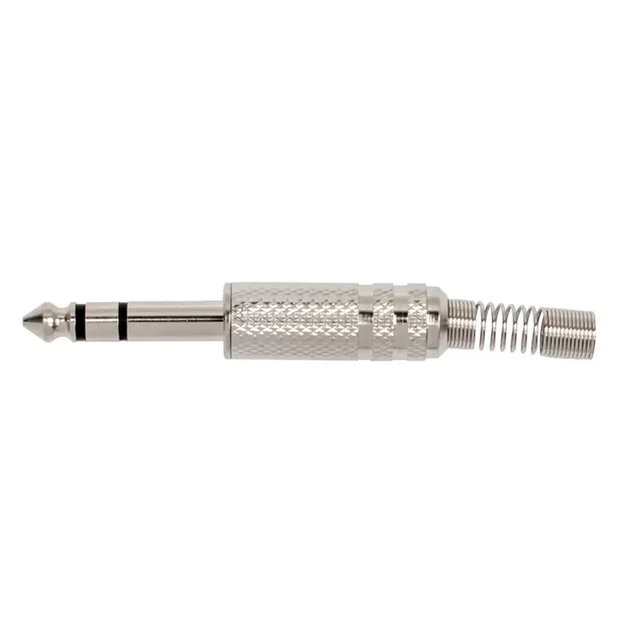 AMS 6.3mm Jack Plug Stereo Chrome