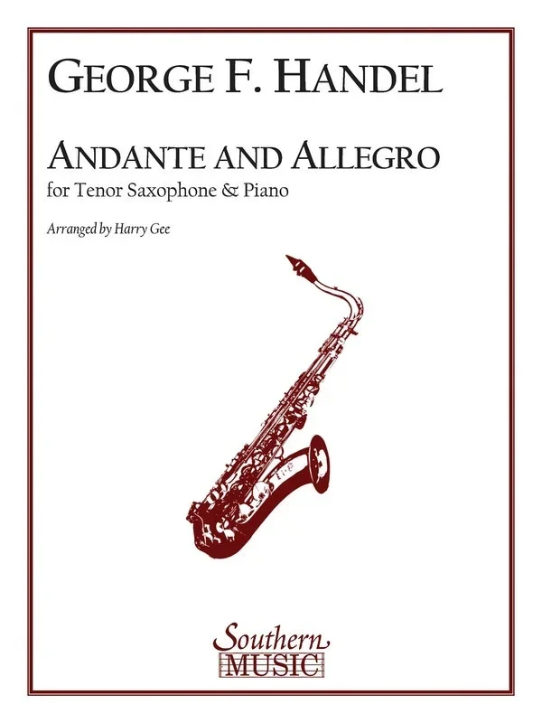 Andante And Allegro Tenor Saxophone Piano (Softcover Book)