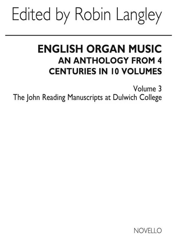 Anthology Of English Organ Music 03 (Softcover Book)