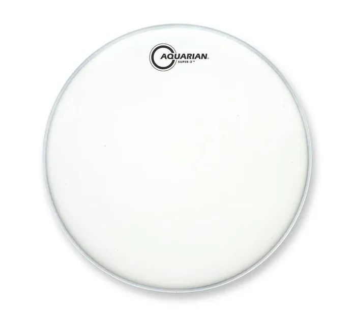 Aquarian 10″ Super-2 Texture Coated White 5/7 Double Ply Drumhead