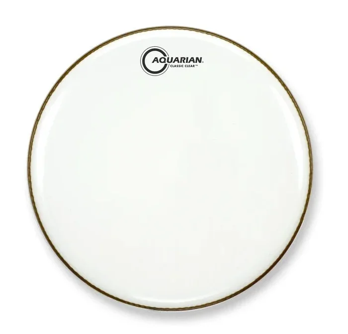 Aquarian 13″ Classic Clear White Gloss 10mil Single Ply Resonant Drumhead