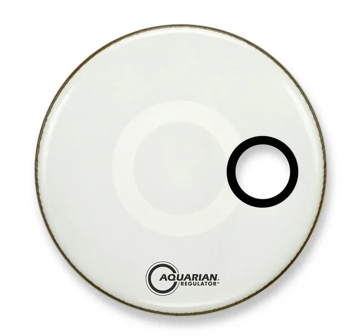 Aquarian 26 Inch Bass Drum Head White Side Hole RSM26W
