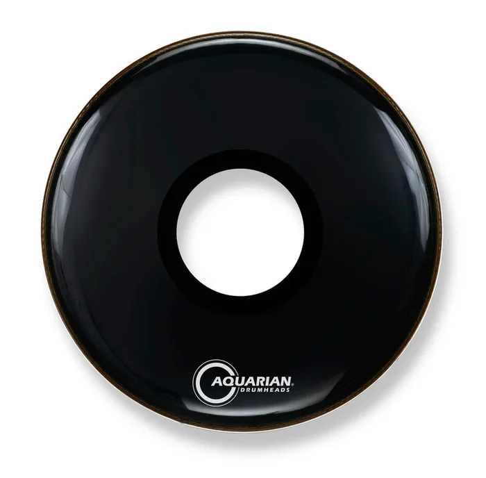 Aquarian PTCC28BK Ported Fr Bass Black Drumhead
