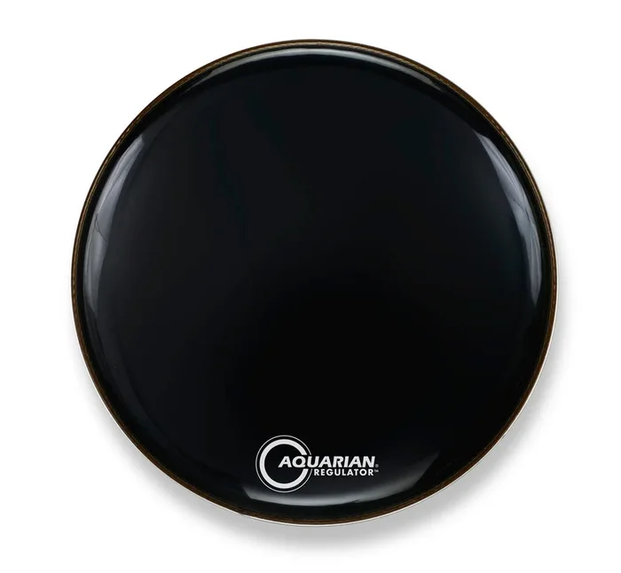 Aquarian RF28BK Regulator N-Hole Black Drumhead