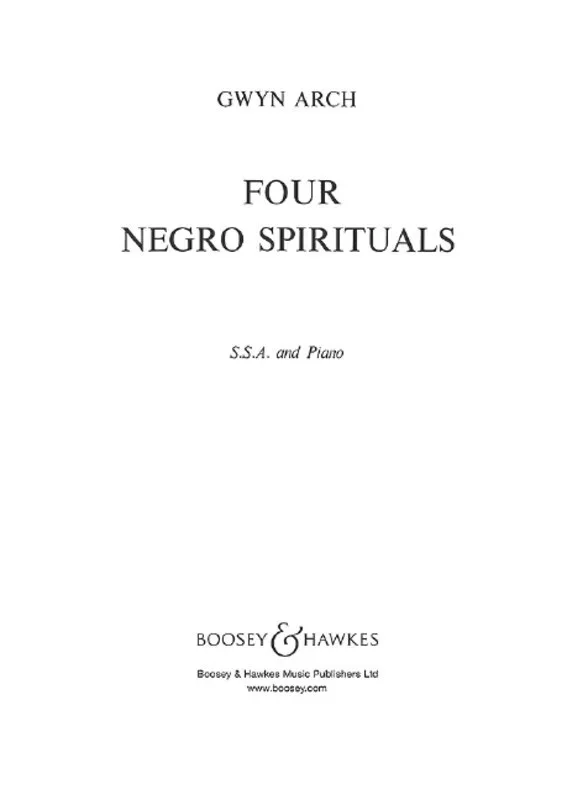 Arch – 4 Negro Spirituals SSA (Softcover Book)