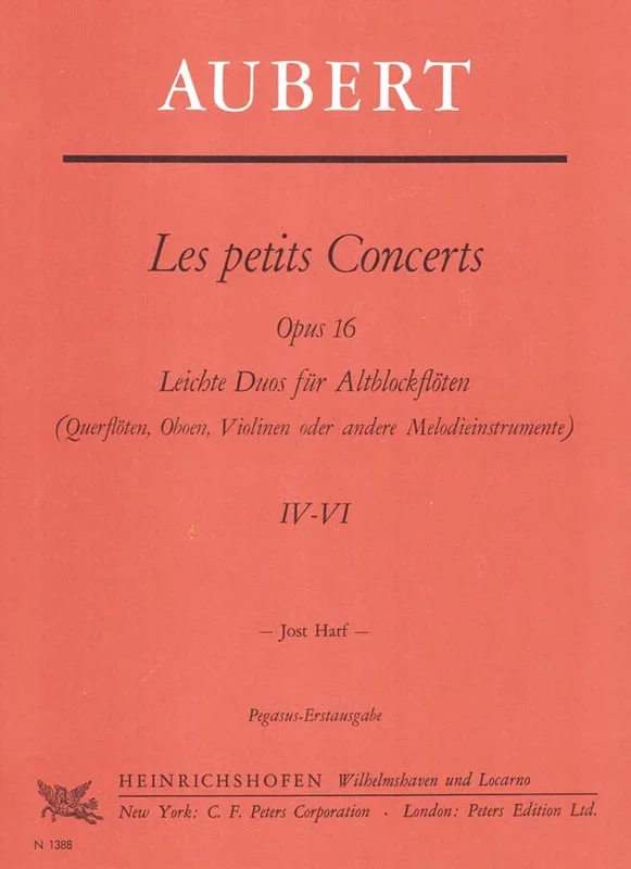 Auber: Les petits concerts, Op. 16 (Nos. 4-6) (arr. for 2 recorders)