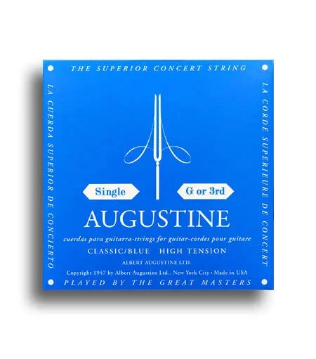 Augustine Classic Blue Regular Tension (G-3rd) Single Classical Guitar String