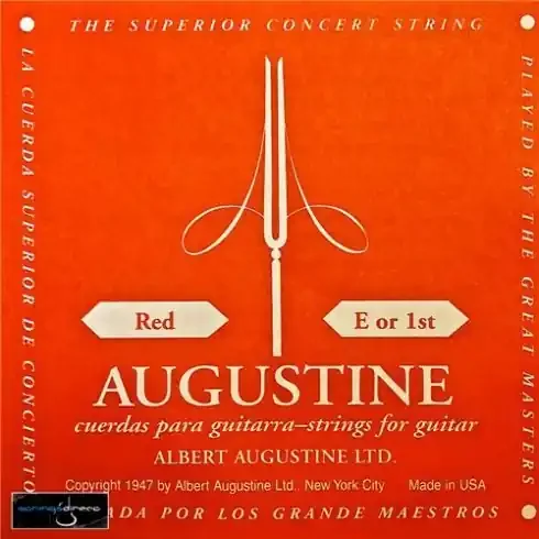 Augustine Nylon Classical Guitar Strings – Red (Single String)
