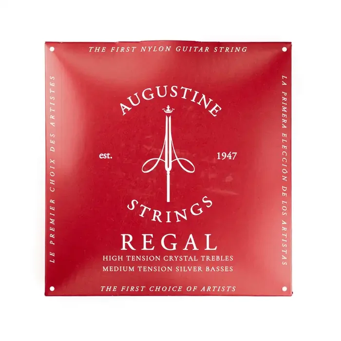 Augustine Regal/Red Classical Guitar Strings, Extra High Tension Trebles / Regular Basses