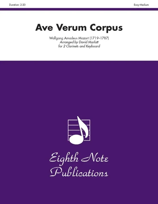 Ave Verum Corpus 2 Clarinets/Piano